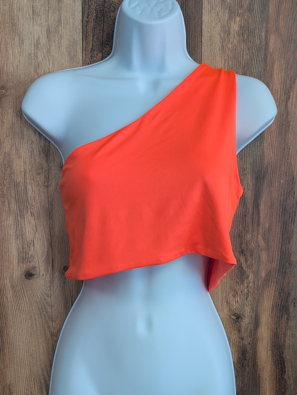 Zaful One-Shoulder Orange Crop Top Tank Top Bralette XL